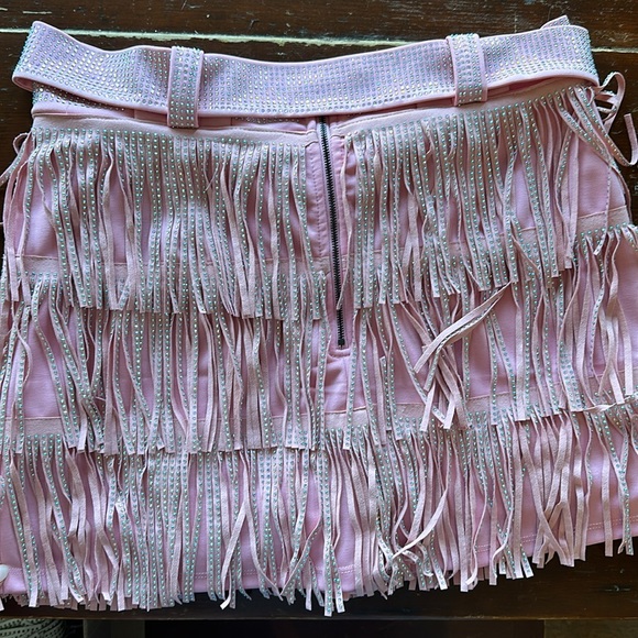 Fringe western skirt. Rhinestones and belt - Picture 5 of 5